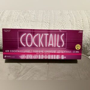 Cocktails Light Sign - Pink